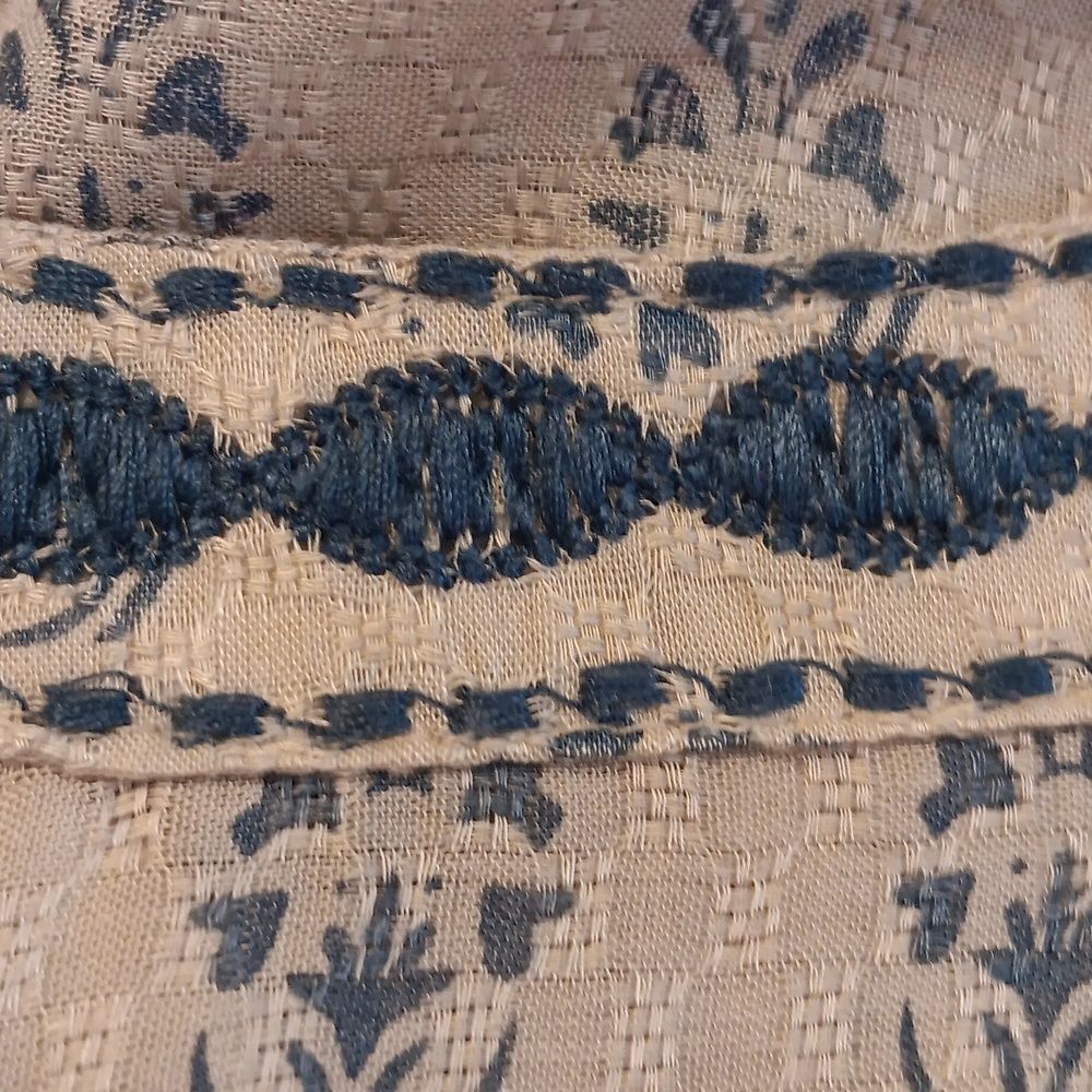 Sigrid Olsen Soft Boho Top. Coastal Cowgirl, Nordic, Embroidered - Picture 12 of 13